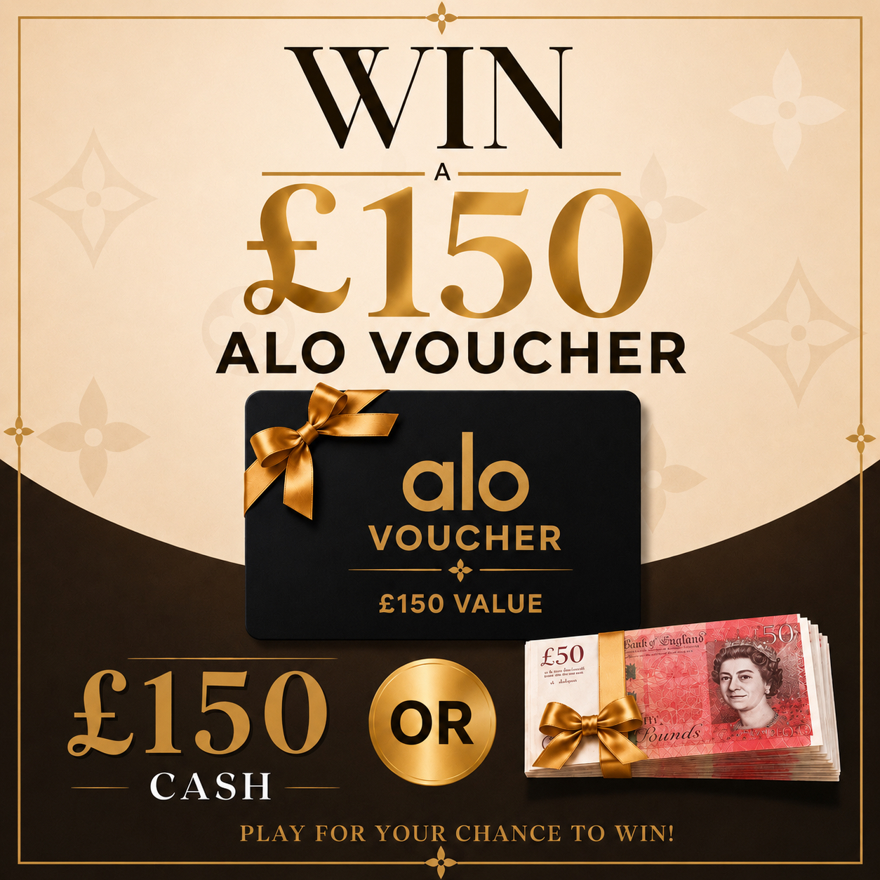 Win a £150 alo Voucher or £150 Tax Free Cash
