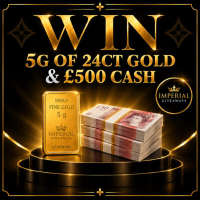 Win a 5g Gold Bar & £500 Tax Free Cash