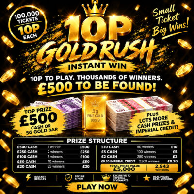 10p GoldRush Instant Win