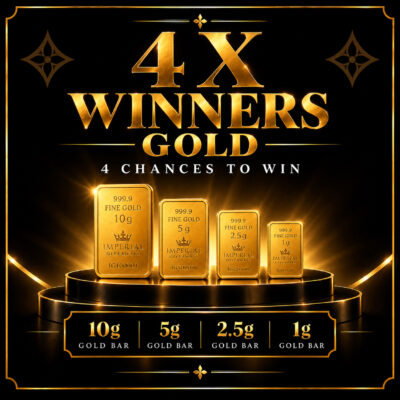 4 x Winners - Win 4 Gold Bars Worth 18.5g