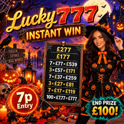 Lucky 7's Instant Slots Plus £100 Cash End Prize