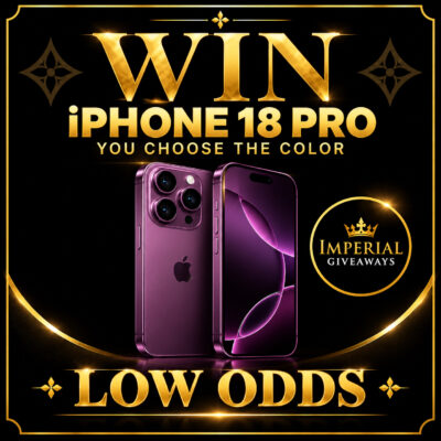 Win A iPhone 18 Pro 256GB - LOW ODDS!