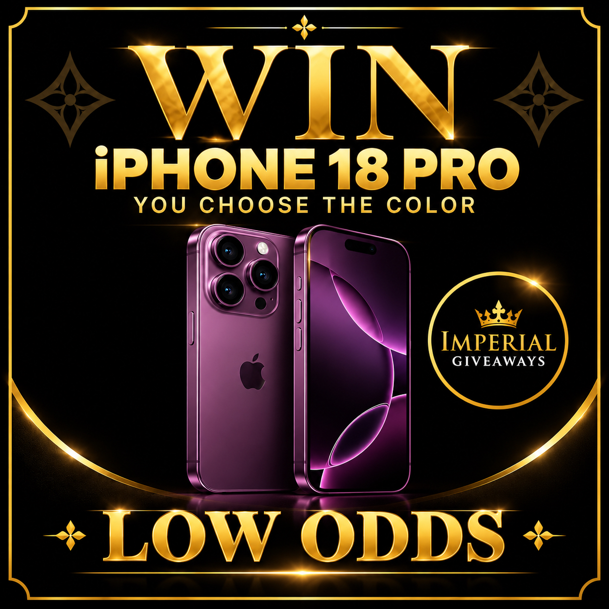Win A iPhone 18 Pro 256GB – LOW ODDS!